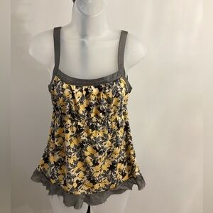 Ann Taylor Loft Women's Sleeveless Floral Blouse Size Small Petite